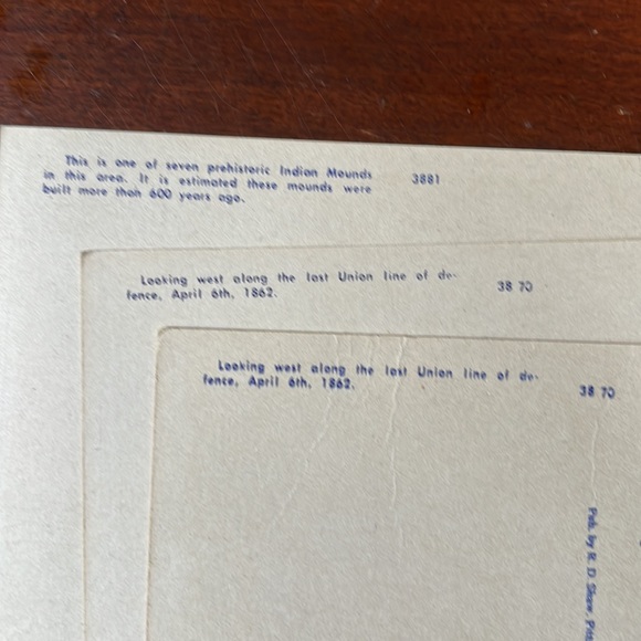 Vintage Linen Postcards of Shiloh National Park - Picture 7 of 8